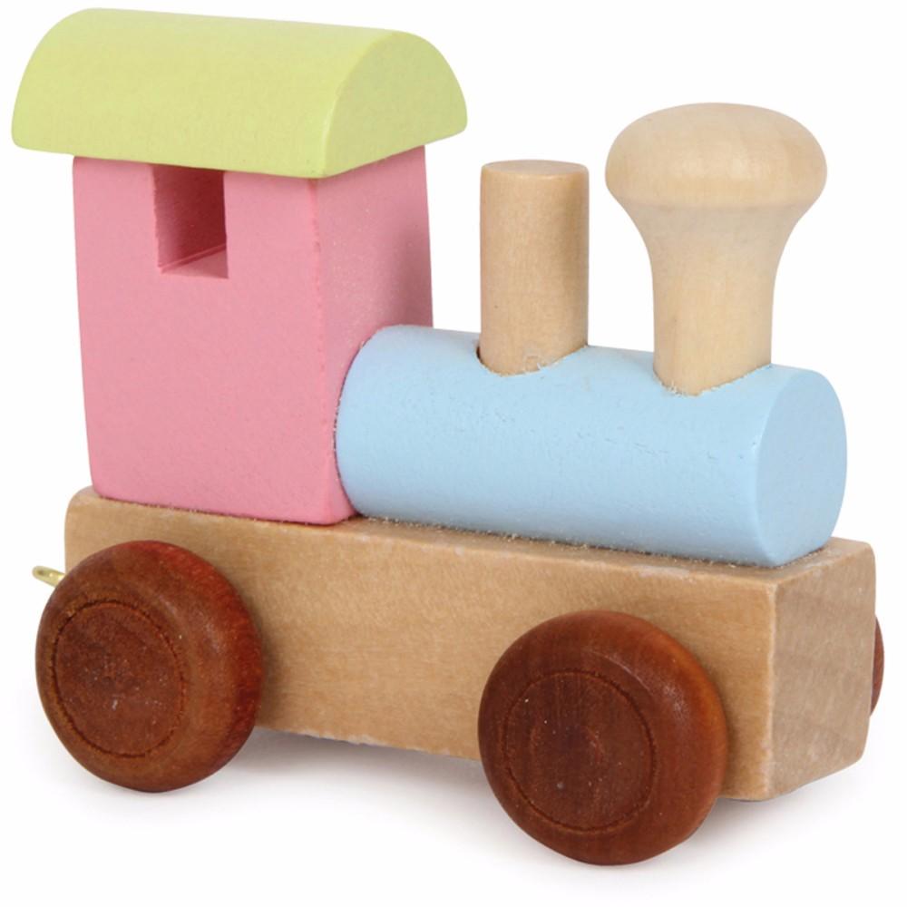 Legler Wooden Locomotive Letter Train Pastel Pink & Blue