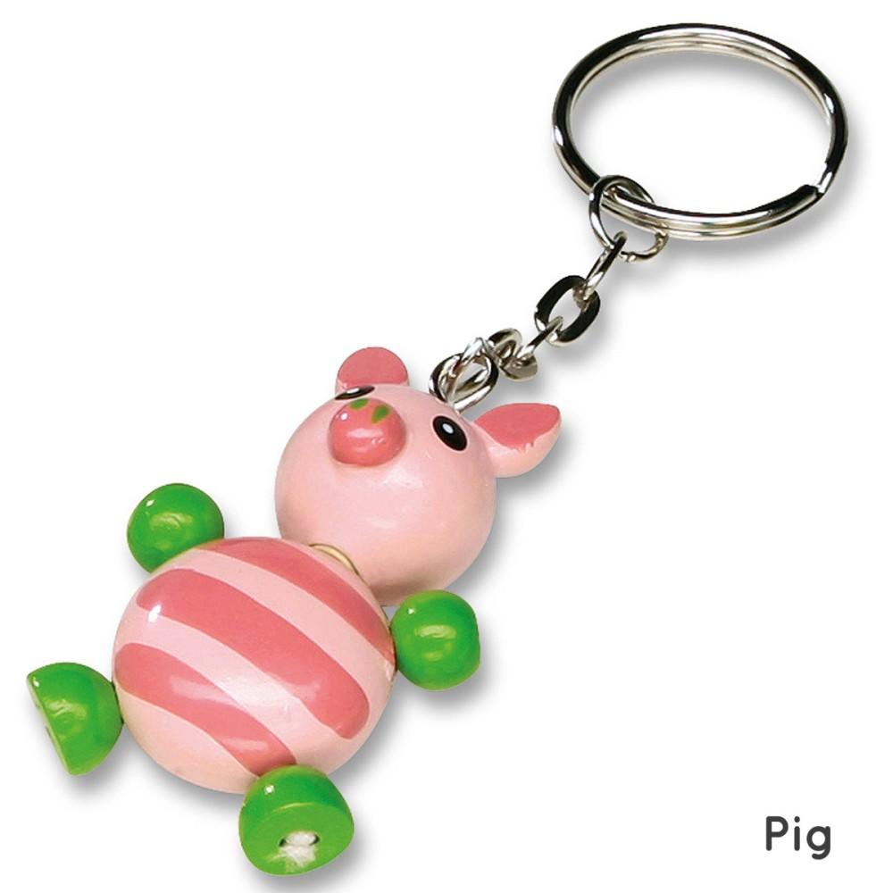 Legler Wooden Key Tag Pig