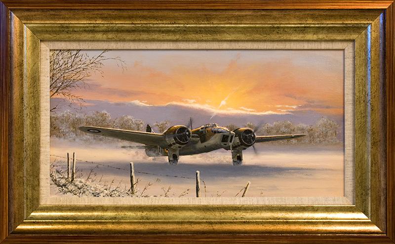 Blenheim IV - Winter Ops by Stephen Brown - Cameo Oil Painting