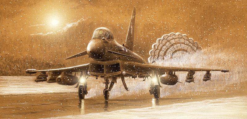 Eurofighter Typhoon in the Snow - Christmas Card M518