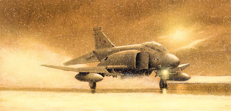 Phantom in the Snow - F4 Phantom - Christmas card M419