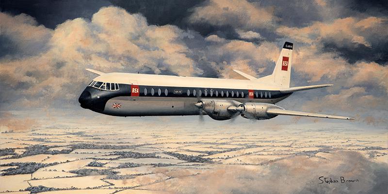 Heading Home - BEA Vickers Vanguard by Stephen Brown