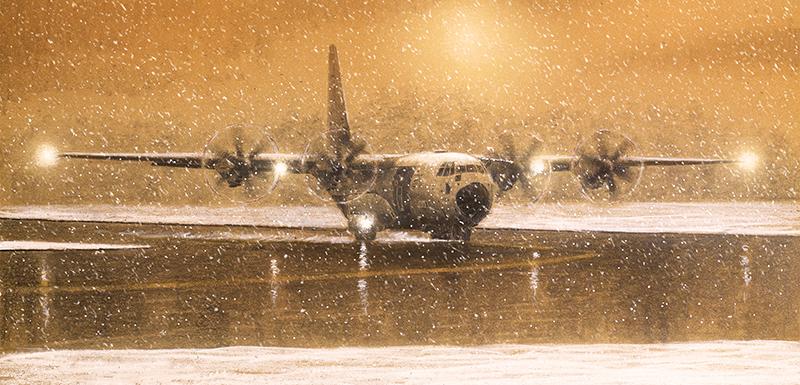Hercules in the Snow - Christmas Card M549