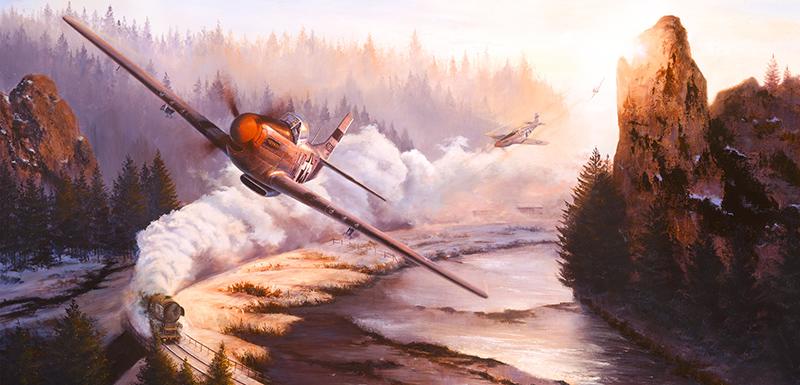Deep Into the Reich by Stephen Brown - P-51 Mustang Card M336