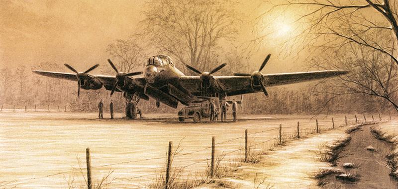 Lancaster in the Snow - Christmas card M403