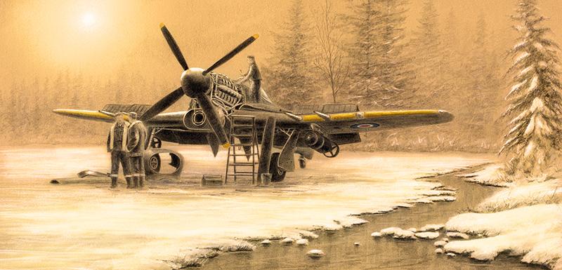 Typhoon in the Snow - Christmas card M410