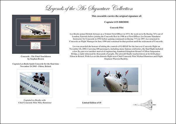 Les Brodie - Concorde Pilot Signature LOTA10