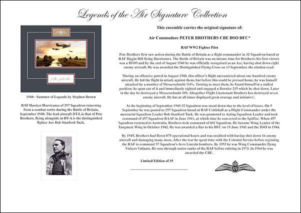 Pete Brothers - RAF WW2 Fighter Pilot Signature LOTA13