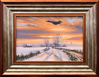 Lincolnshire Skies by Stephen Brown - original RAF Vulcan aviation oil painting