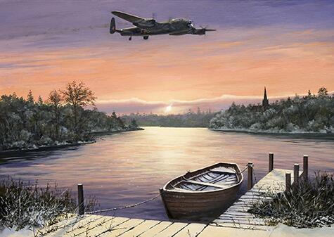 Just a Few More Miles To Go - RAF Lancaster original painting