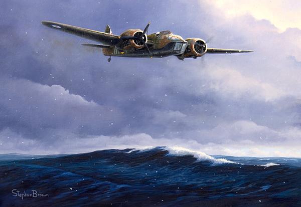 Peril Over the North Sea by Stephen Brown - Cameo print