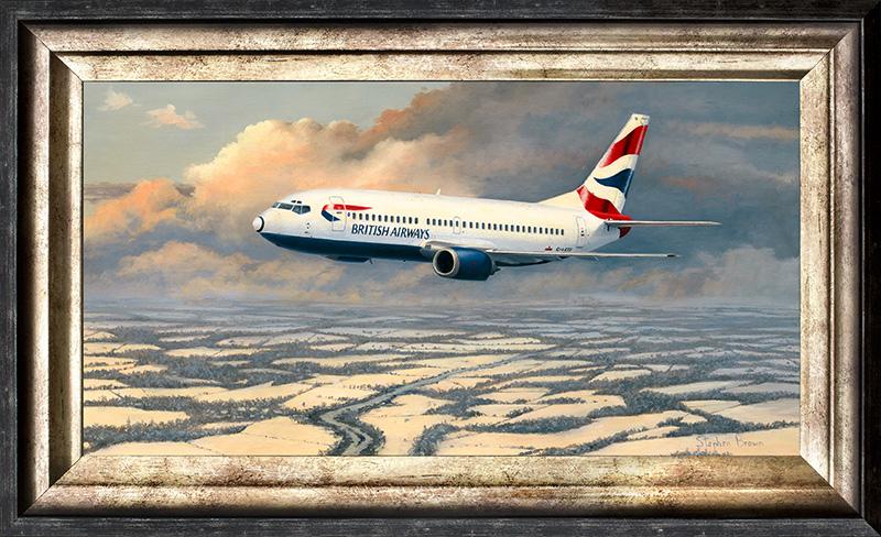 Heading Home - British Airways 737 - Stephen Brown - Oil Painting