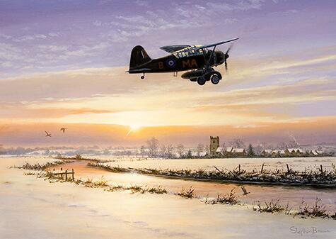 In the Air Tonight by Stephen Brown - SOE RAF Lysander original oil painting
