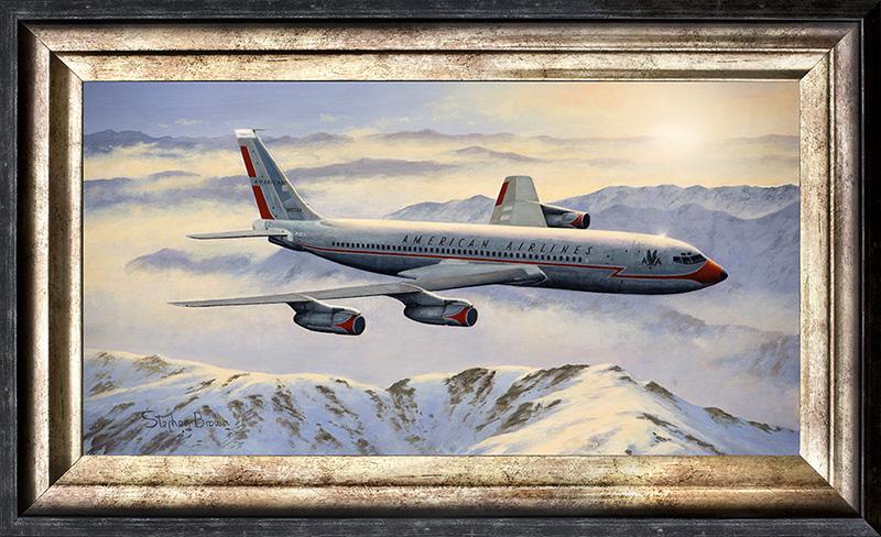 Heading Home - American Airlines 707 by Stephen Brown - Oil Painting