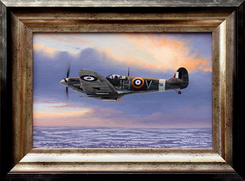 Spitfire Legend by Stephen Brown - Cameo Oil Painting