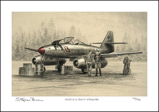 Me262A-1a 'Red 13' of Heinz Bar - LE36