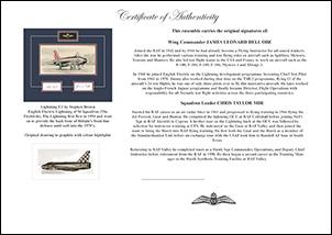 Jimmy Dell Original Signature - Lightning Drawing Certificate of Authenticity