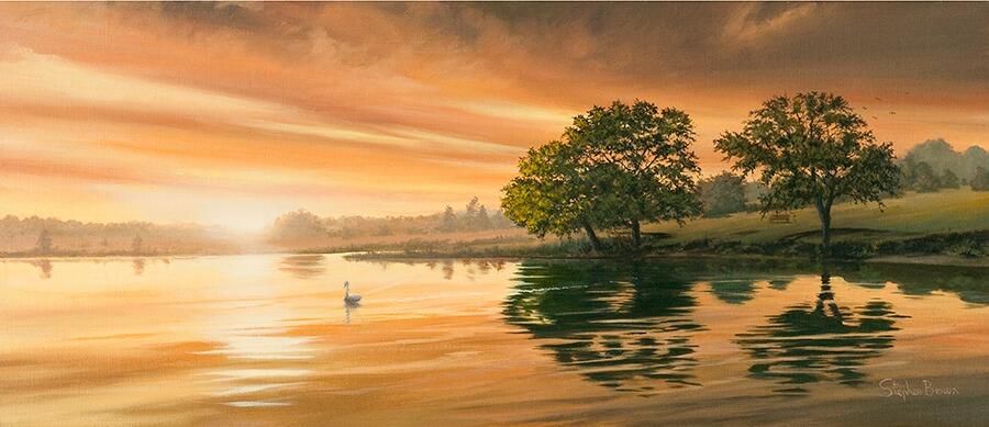 Midsummer Sunset by Stephen Brown - Landscape art print