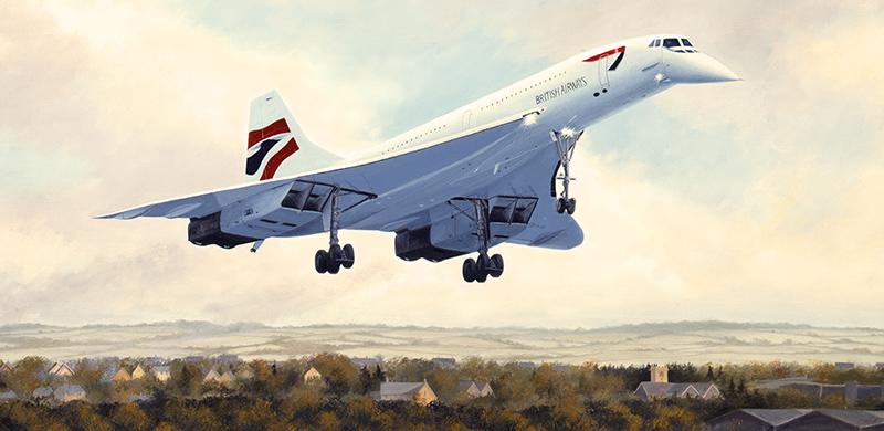 Concorde - On Final Approach by Stephen Brown - Greetings Card C043