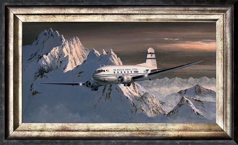 Heading Home - Pan Am DC-3 by Stephen Brown - Cameo Oil Painting