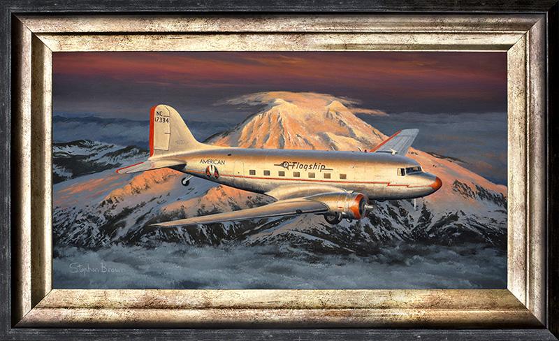 Heading Home - American Airlines DC-3 by Stephen Brown - Oil Painting