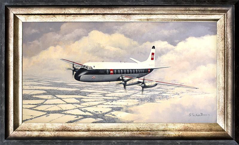 Heading Home - BEA Viscount by Stephen Brown - Original Painting