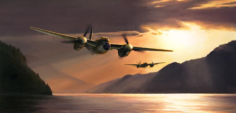 Fast Through the Fjord by Stephen Brown - Mosquito Greetings Card M283