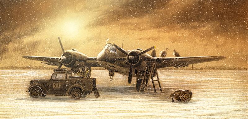 Beaufighter in the Snow - Christmas Card M544