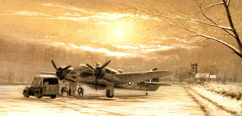 Blenheim in the Snow - Christmas card M396