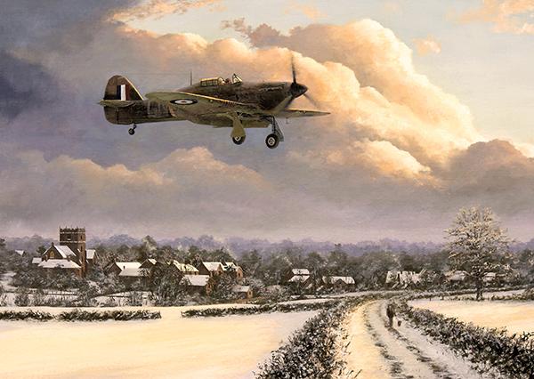 Home for Christmas - Hawker Hurricane - Christmas Card M387