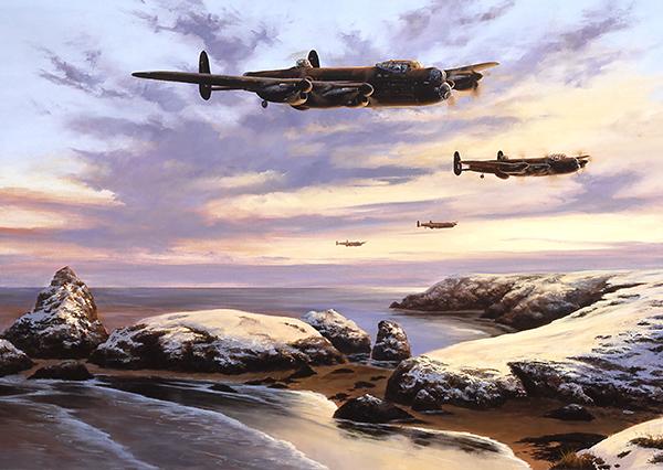 Lancasters Over Kynance Cove - Christmas Card M399