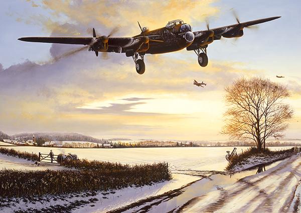 Welcome Home - RAF Lancasters - Christmas Card M008