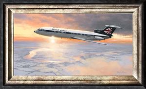 Heading Home - British Airways Trident - Stephen Brown - Oil Painting