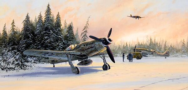 Eastern Front Eagles by Stephen Brown - Luftwaffe Fw190 aviation oil painting