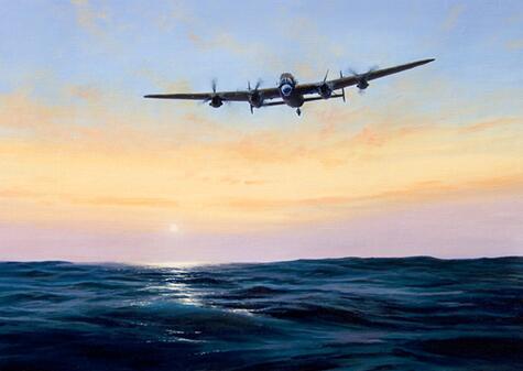 Lancaster Long Overdue by Stephen Brown - RAF Lancaster original painting