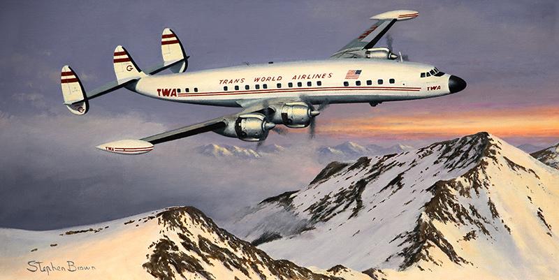 Heading Home - TWA Lockheed Super Constellation by Stephen Brown