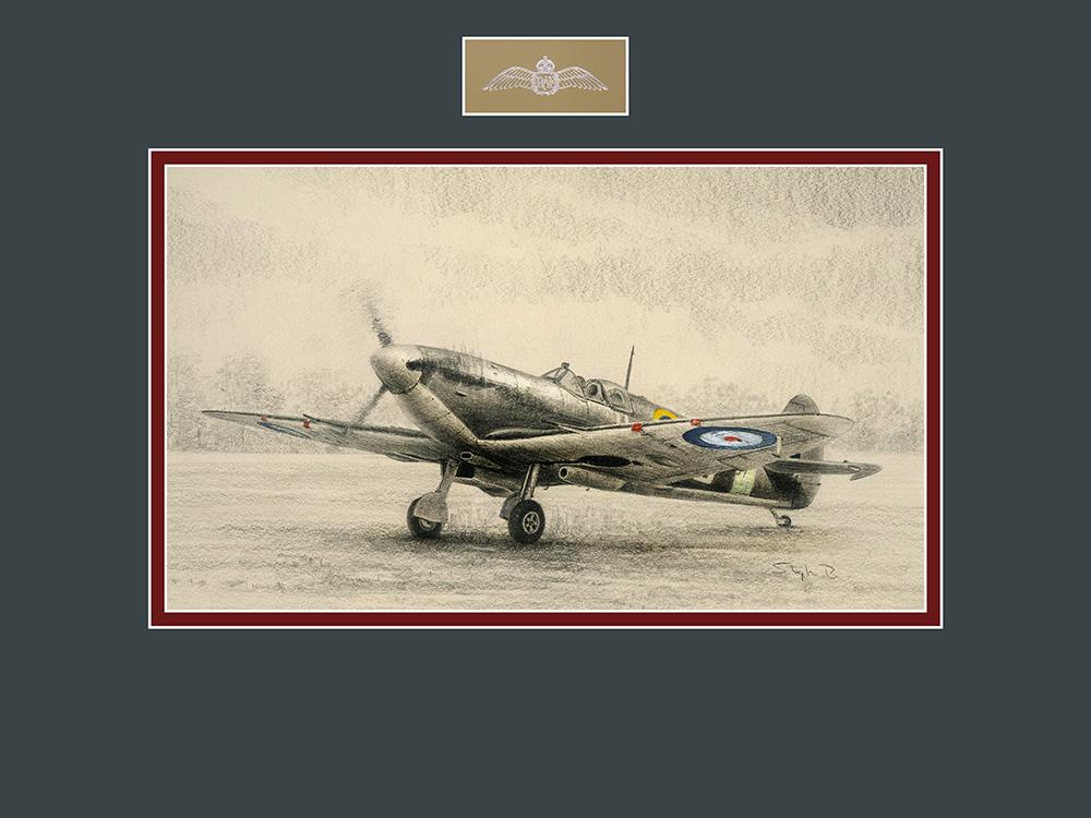 Spitfire Mk Vb by Stephen Brown - Original Drawing.