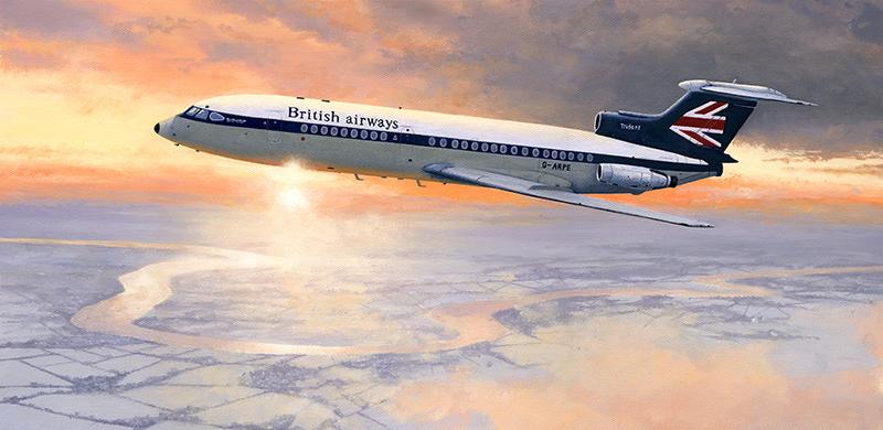 Heading Home for Christmas - British Airways Trident - M568