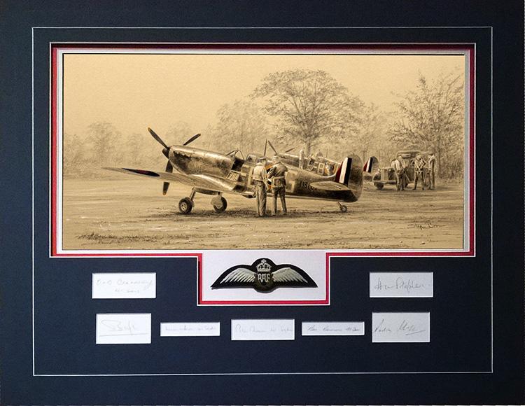 Spitfires of 41 Squadron by Stephen Brown - Original Drawing