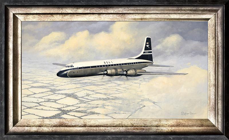 Heading Home - BOAC Bristol Britannia by Stephen Brown - Cameo Oil Painting