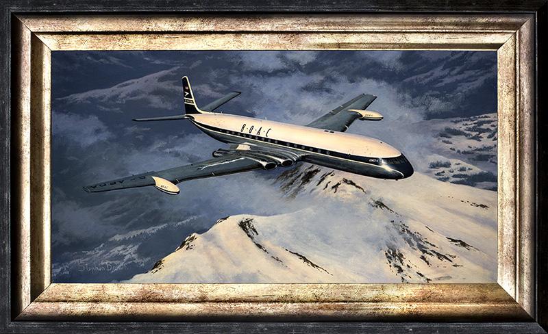 Heading Home - BOAC Comet by Stephen Brown - Cameo Oil Painting