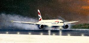 Christmas Arrival - British Airways 787 Dreamliner - aviation Christmas card