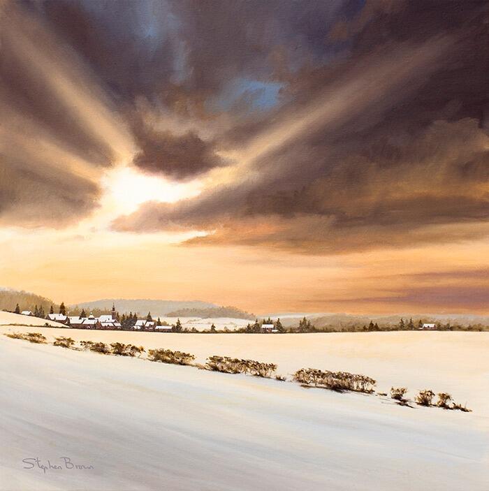 Winter Skies by Stephen Brown - Landscape art print