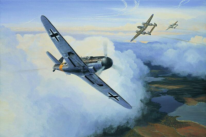 Air Aces Gunther Rall by Mark Postlethwaite - Me109 Aviation Art Print