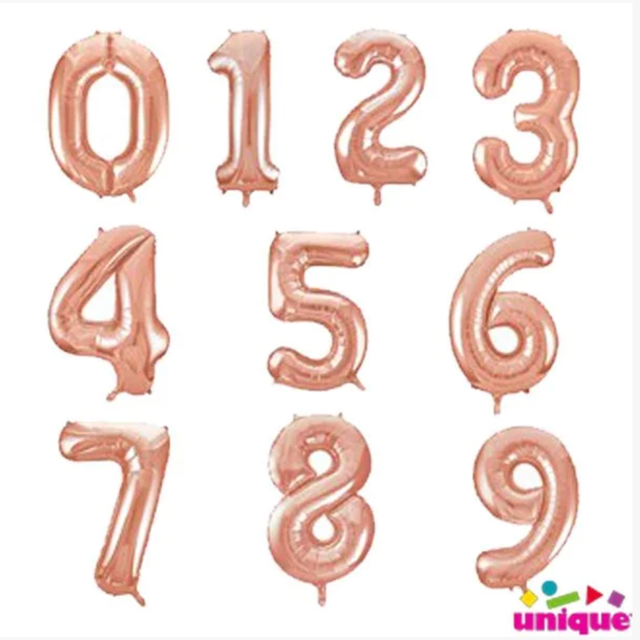 Rose gold deals foil number balloons