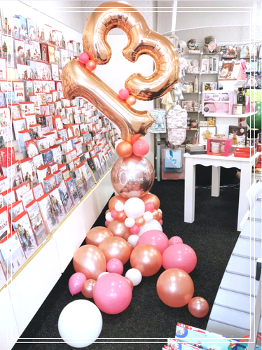 Huge Balloon Display with Double Numbers Ideal in a stunning venue