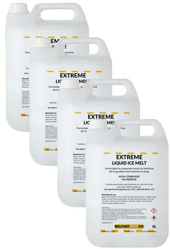 Liquid De-icer - Extreme Ice Melt - 4 x 5 Litres