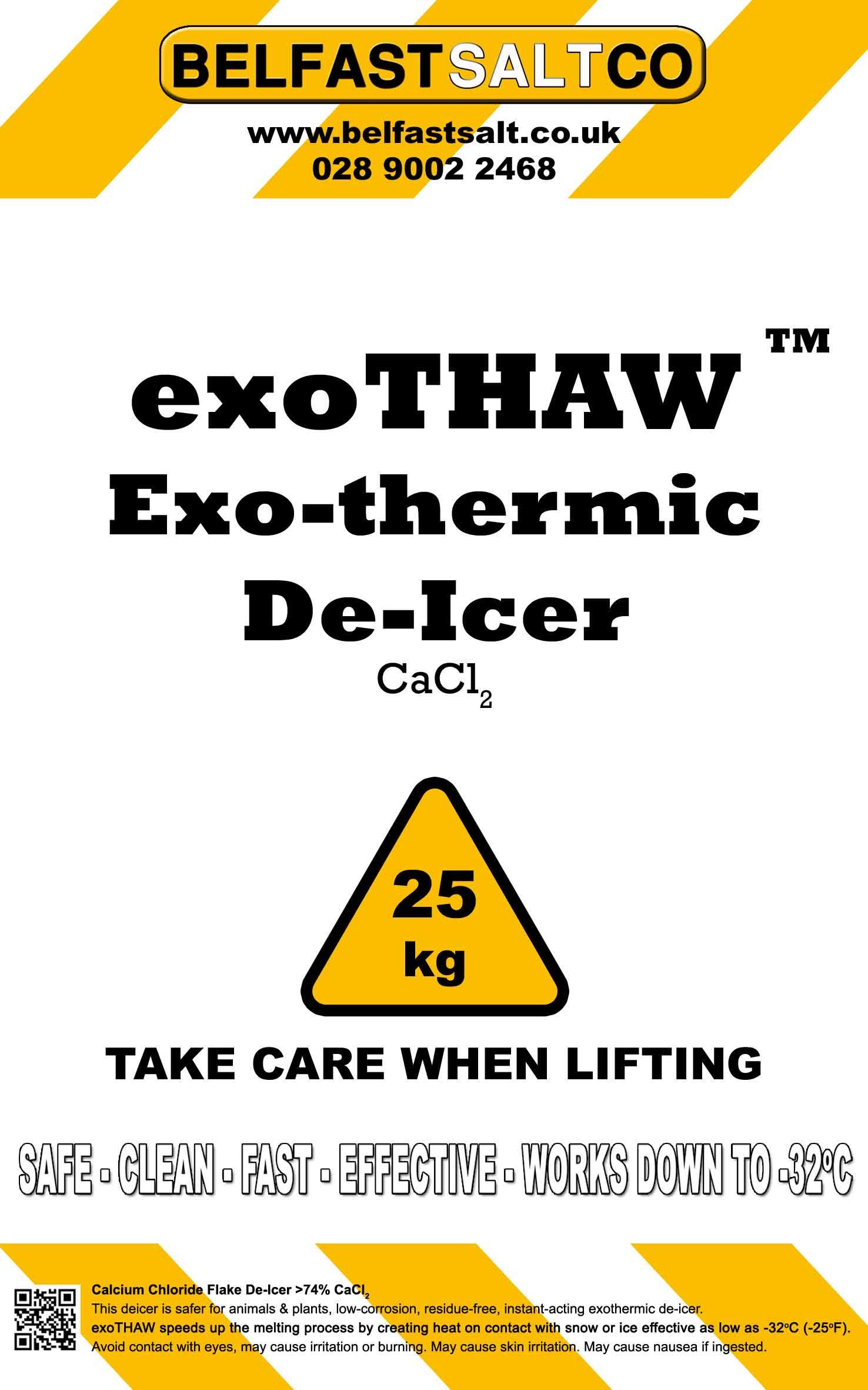 exoTHAW 'Non-Salt' Exothermic De-icer - Calcium Chloride Formulation