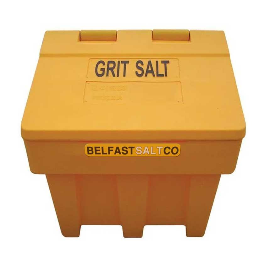 Grit Bin - Salt Box - 250kg Grit Storage Box - Yellow-Yellow