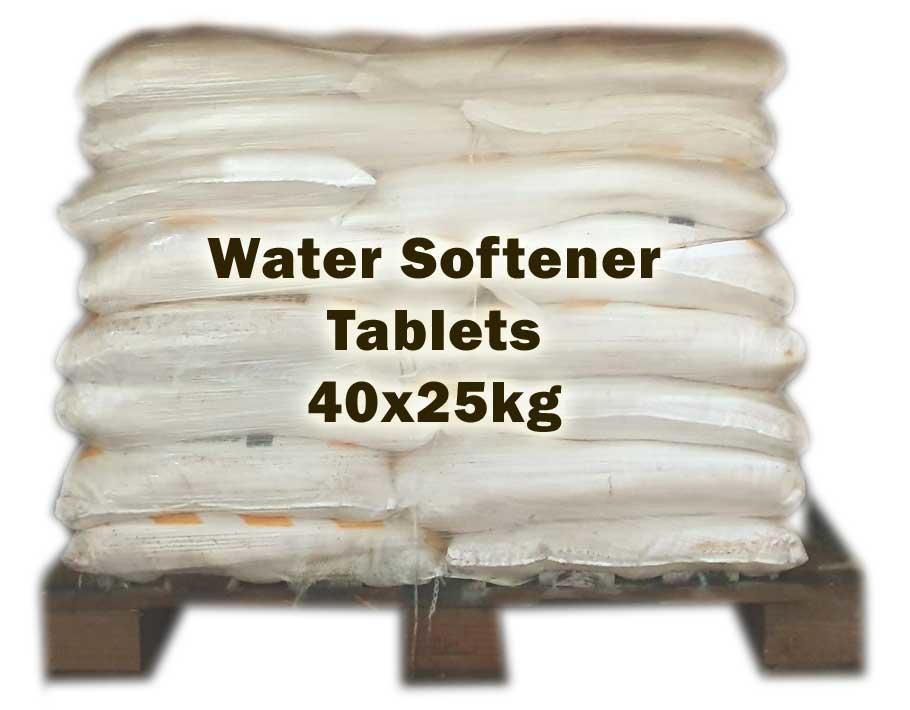 Water Softening Tablets 40x25kg (1 ton) - H2O Plus / AquaSol Tablet Salt